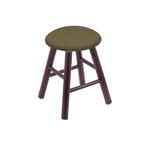 Maple Vanity Stool, Dark Cherry Finish, Rein Coffee Seat